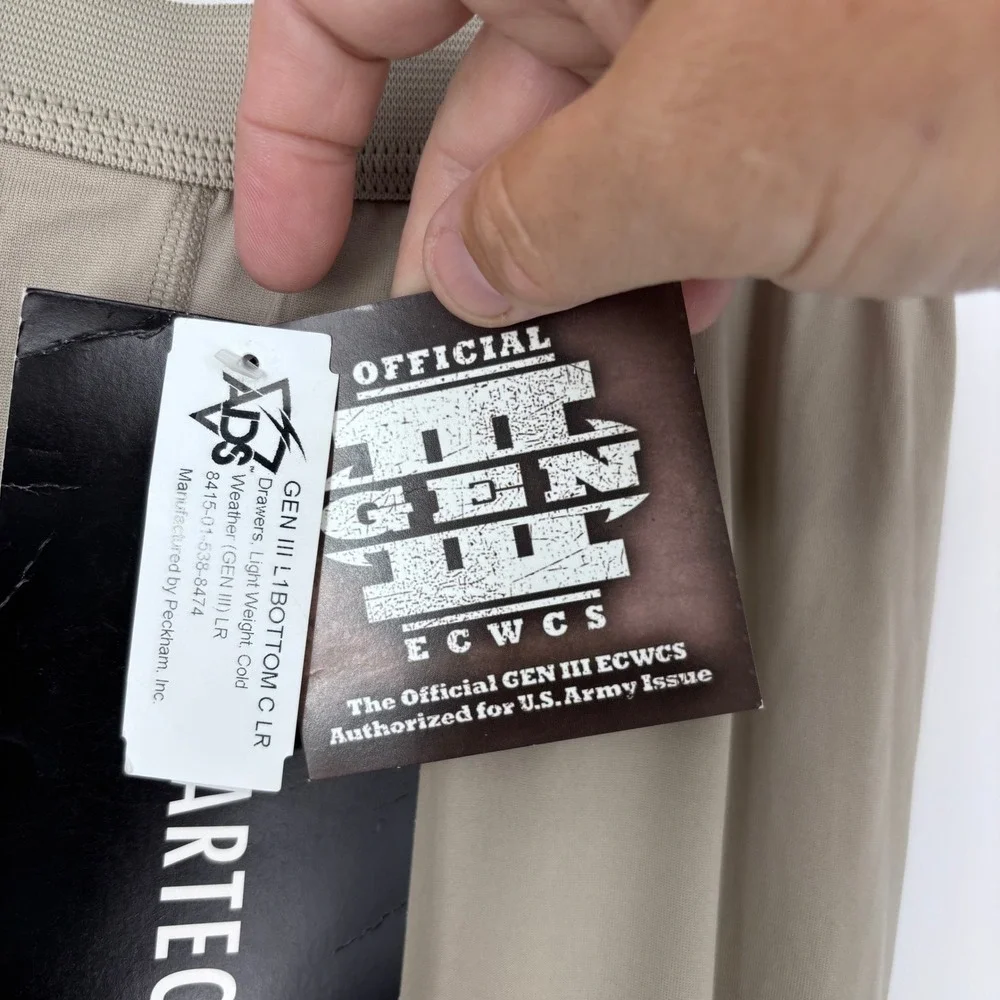 Peckham ECWCS Gen III Level 1 Drawers Mens Large Regular Tan Thermal Base Layer